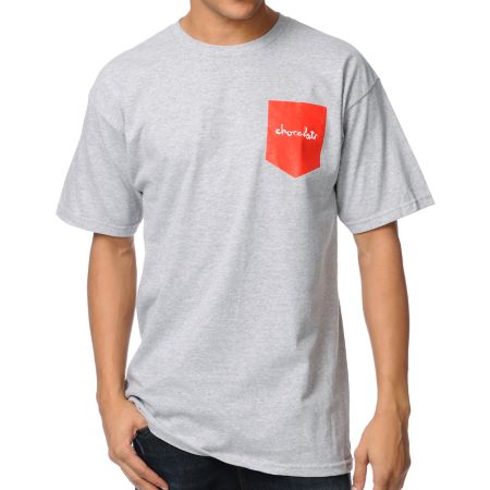 Chocolate Pocket Chunk Grey Tee Shirt