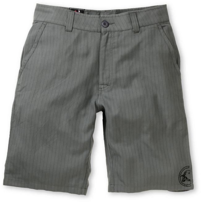 Metal Mulisha Gravel Charcoal Pinstripe Chino Shorts