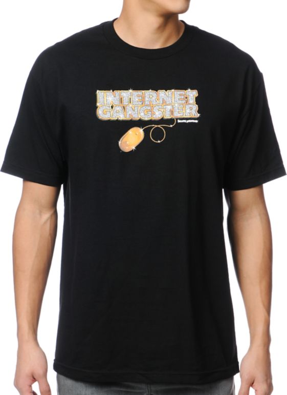 Skate Mental Internet Gangster Black Tee Shirt