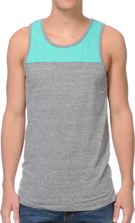 Zine Westies Mint & Grey Tank Top