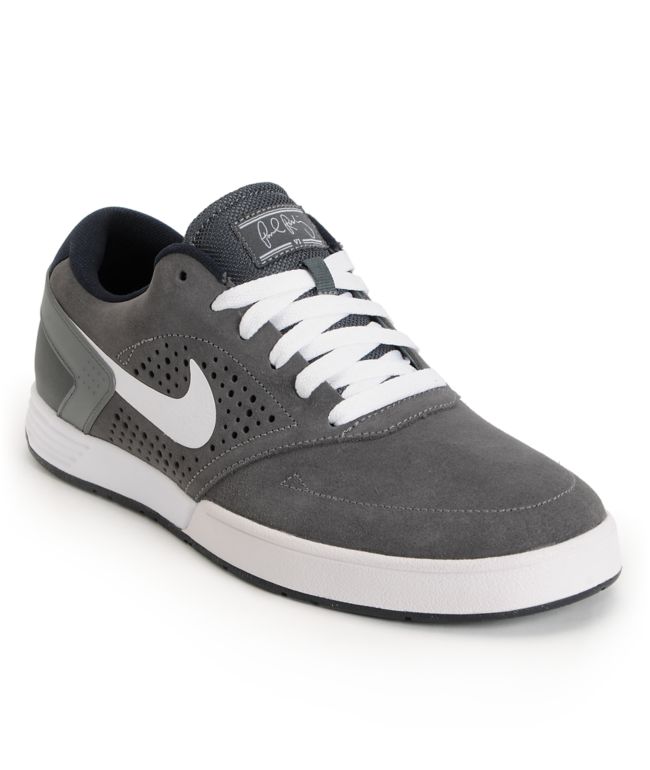 Nike SB P-Rod 6 LR Dark Grey, White & Dark Obsidian Skate Shoe
