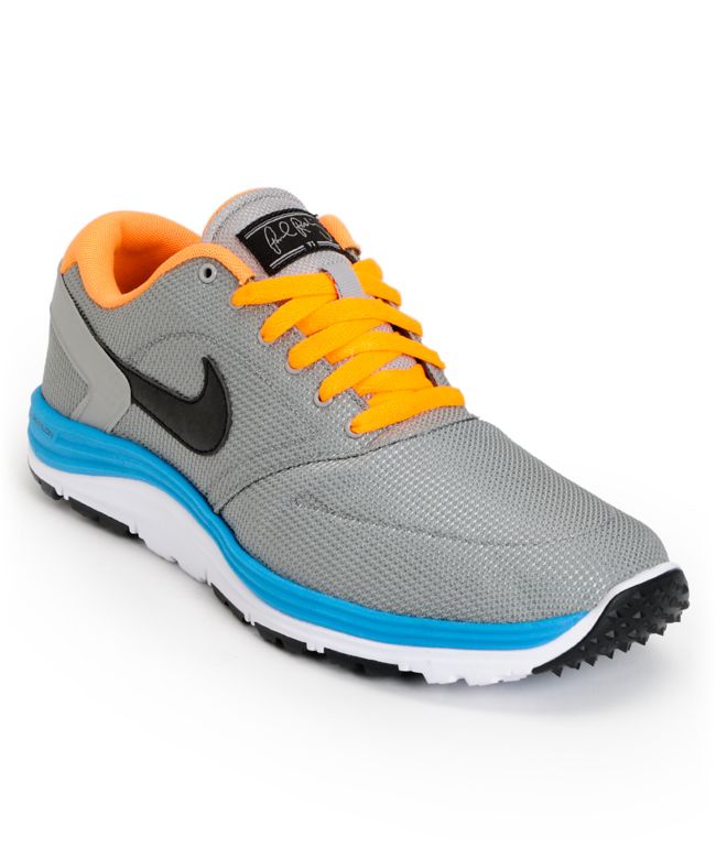 Nike SB P-Rod 6 Lunar Rod Medium Grey, Black & Bright Citrus Skate Shoe