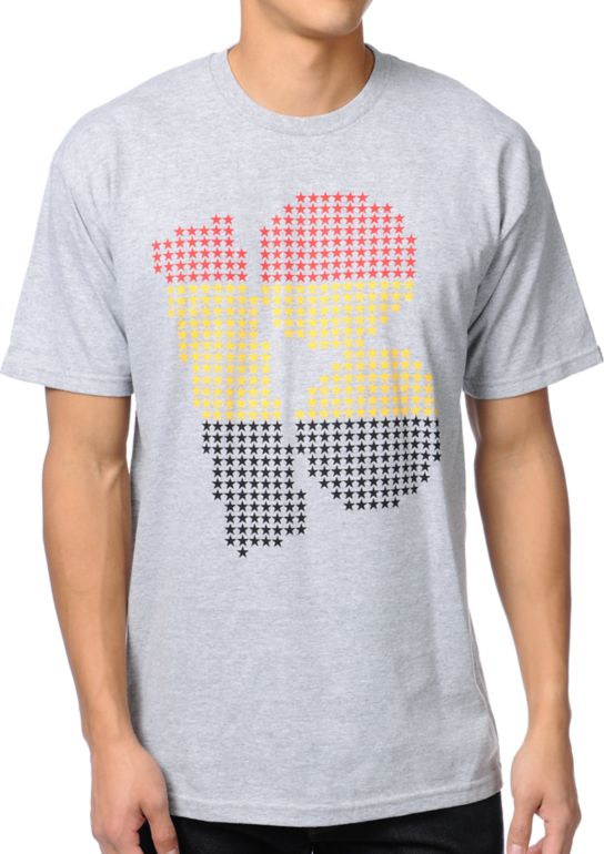 Plan B Stars Heather Grey Tee Shirt