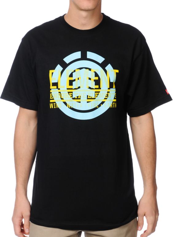Element Dimensional Black Tee Shirt