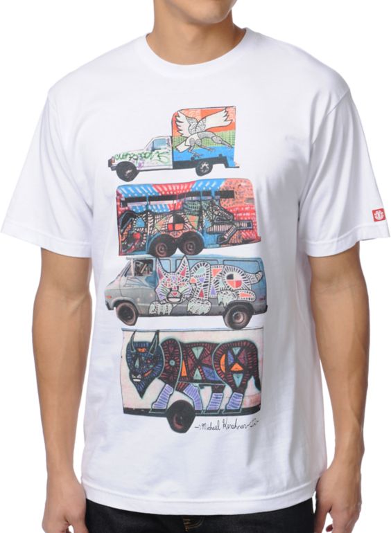 Element Mobile White Tee Shirt