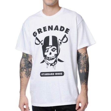 Grenade Game Time White Tee Shirt