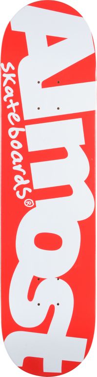 Almost Wordmark Red 8.0 Skateboard Deck