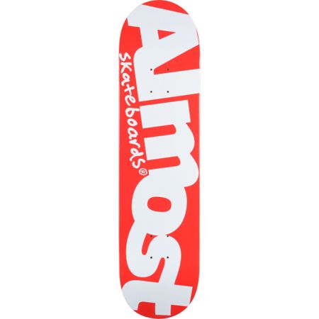 Almost Wordmark Red 8.0 Skateboard Deck