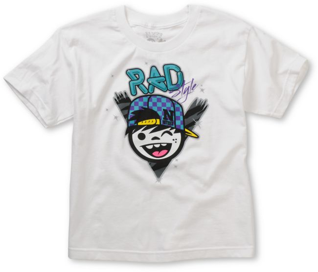 Neff Boys Rad Style White Tee Shirt