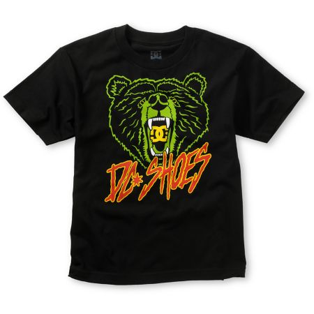 DC Boys Bear Star Black Tee Shirt