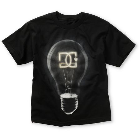DC Boys Bright Idea Black Tee Shirt