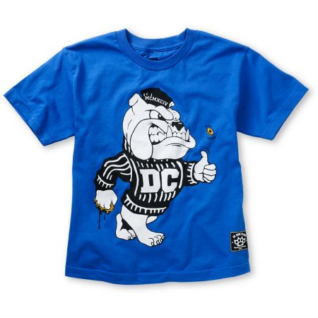 DC Boys Bulldog Blue Tee Shirt