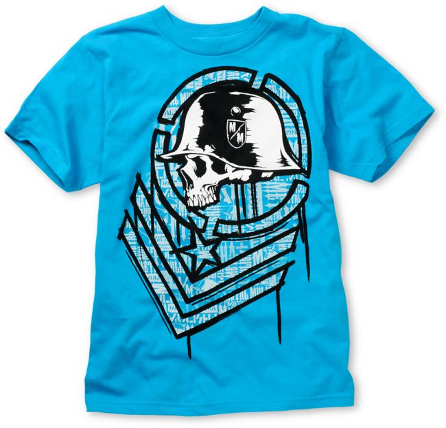 Metal Mulisha Boys Task Turquoise Tee Shirt