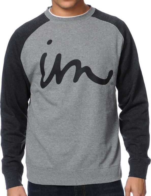 Imperial Motion The Curser Grey & Black Crew Neck Sweatshirt