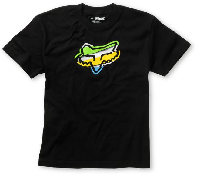 Fox Boys Hashed Black Tee Shirt