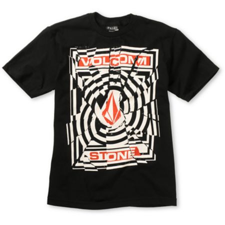 Volcom Boys Splice Black Tee Shirt