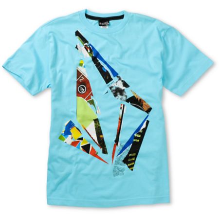 Volcom Boys Scrap Stone Blue Tee Shirt