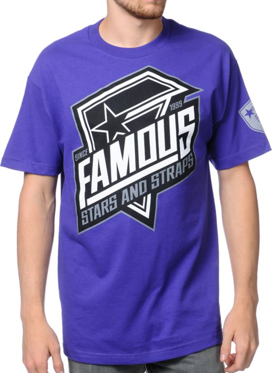 Famous Stars & Straps Fast Pace Purple Tee Shirt