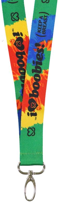 Keep A Breast Foundation I Love Boobies Tie Dye Lanyard