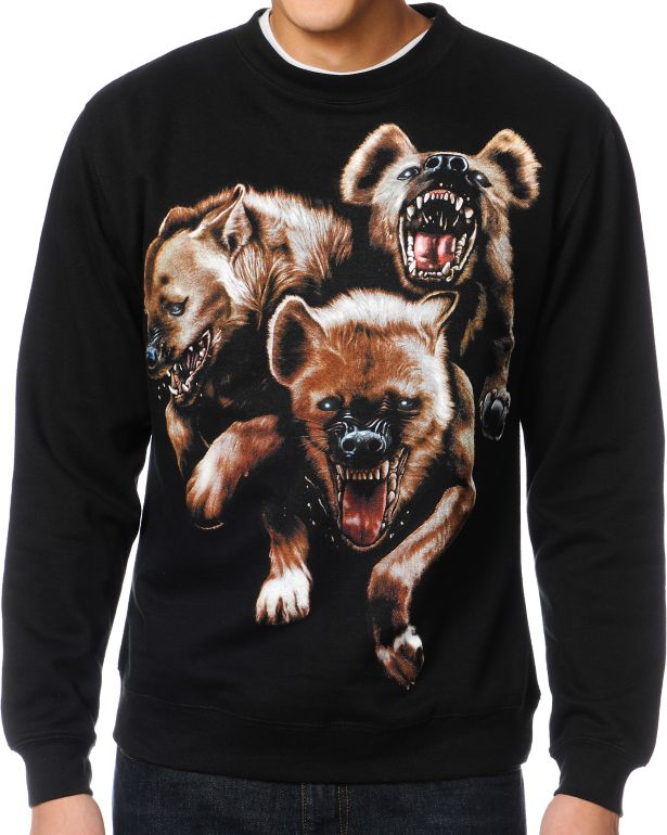 The Hundreds Hyenas Black Crew Neck Sweatshirt