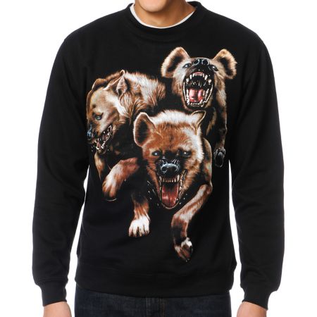 The Hundreds Hyenas Black Crew Neck Sweatshirt