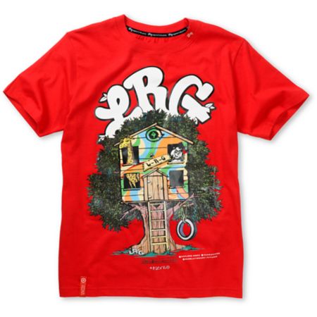 LRG Boys Treehouse Red Tee Shirt