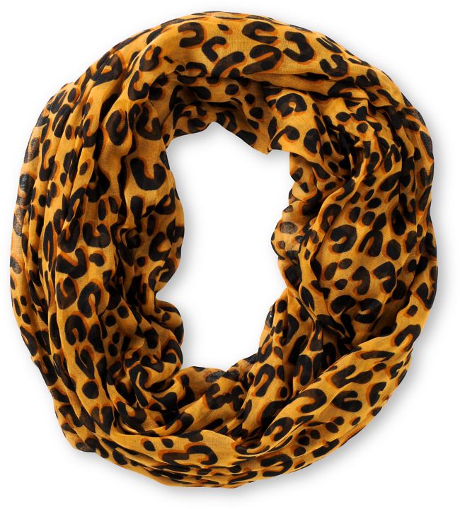 D&Y Brown Cheetah Print Infinity Scarf