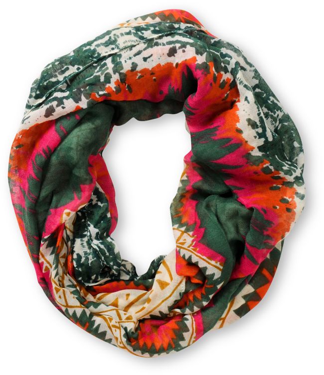 D&Y Tribal Print Green Infinity Scarf