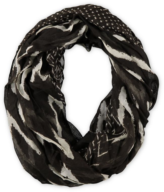 D&Y Chevron Stripe Brown Infinity Scarf