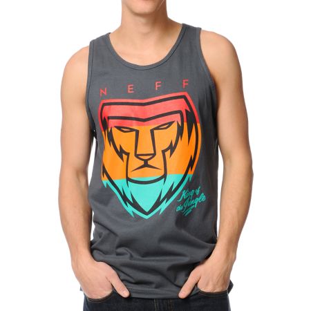 Neff King Lion Charcoal Tank Top
