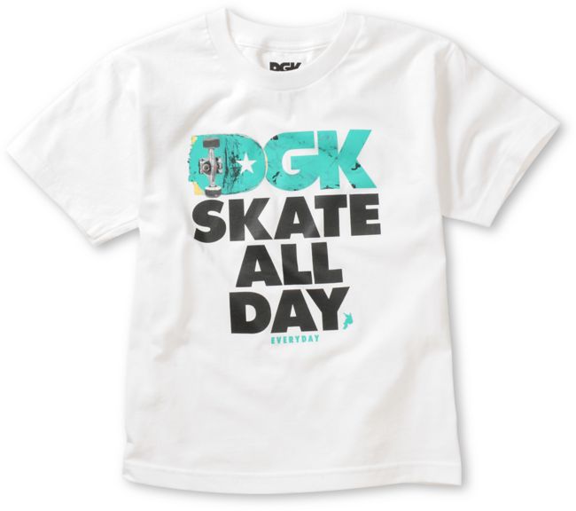 DGK Boys Skate All Day White Tee Shirt