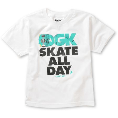 DGK Boys Skate All Day White Tee Shirt
