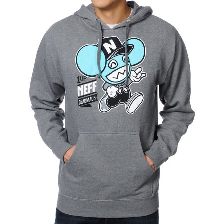 Neff x Deadmau5 1Up Grey Pullover Hoodie