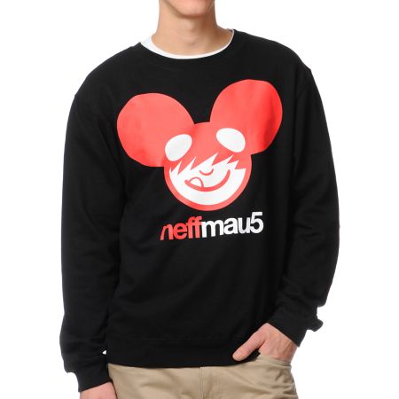Neff x Deadmau5 Icon Black Crew Neck Sweatshirt