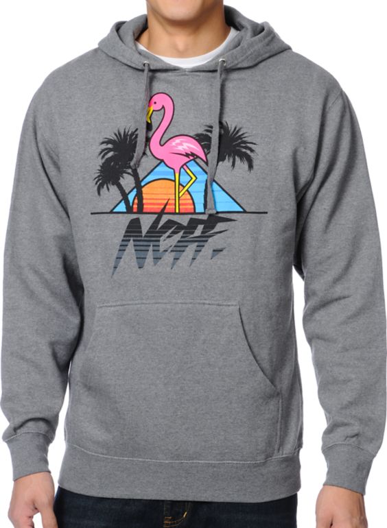 Neff Paradise Grey Pullover Hoodie