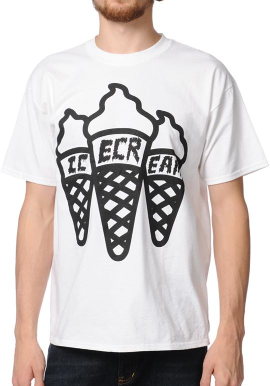 ICECREAM Multi Cone White Tee Shirt