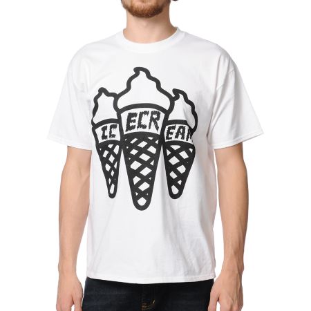 ICECREAM Multi Cone White Tee Shirt