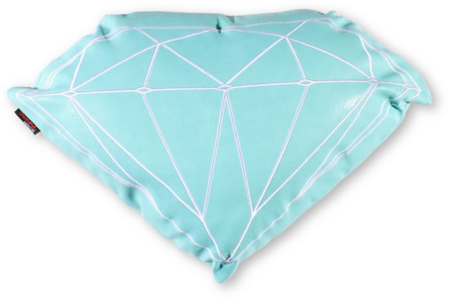 Diamond Supply Brilliant Teal & White Pillow