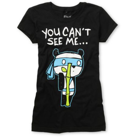 Ralik You Cant See Me Black Glow In The Dark Tee Shirt