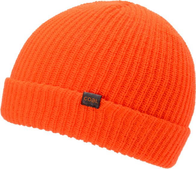 Coal Stanley Neon Orange Fold Beanie