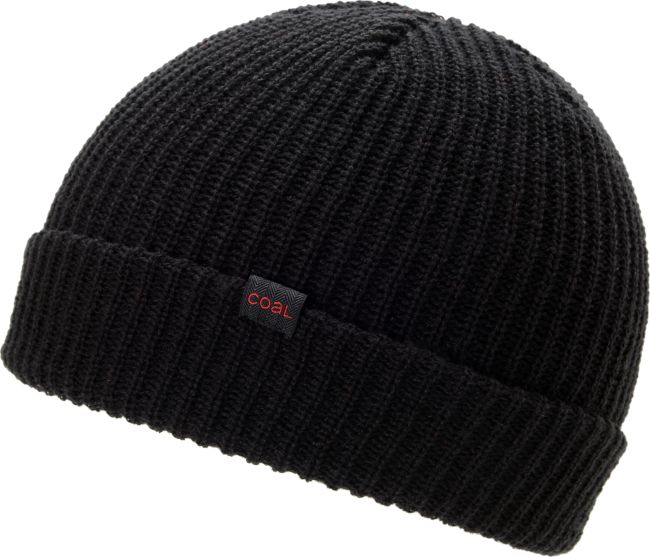 Coal Stanley Black Fold Beanie