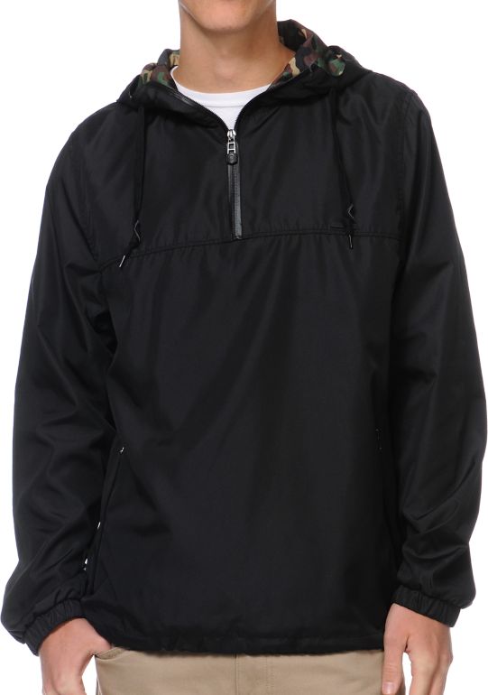 Empyre Heist Black & Camo Windbreaker