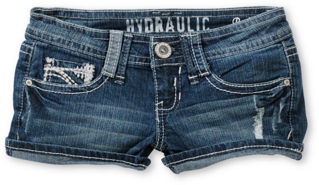 Hydraulic Tonya Dark Wash Denim Shorts