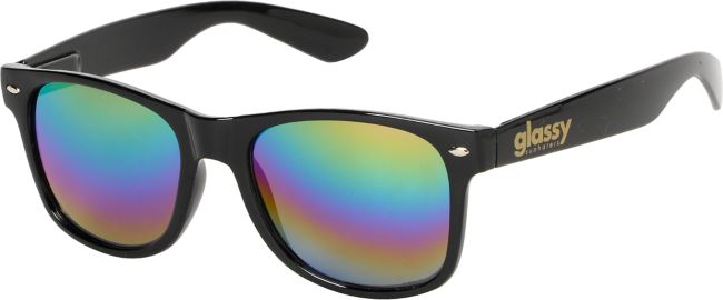 Glassy Leonard Glossy Black & Color Mirror Sunglasses