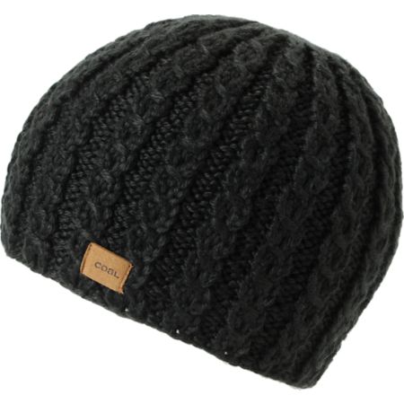 Coal Girls Mini Black Cable Knit Beanie