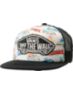 Vans Black & Travel Print Trucker Hat
