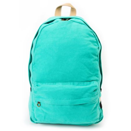 Carrot Company Solid Mint Canvas Backpack