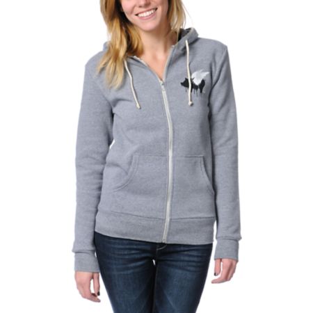 Glamour Kills Let It Take Hold Grey Zip Up Hoodie