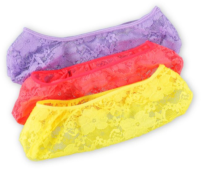 Empyre Girls 3-Pack Brightz No Show Socks