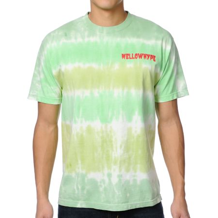 Odd Future Mellowhype Creep Green Tie Dye Tee Shirt